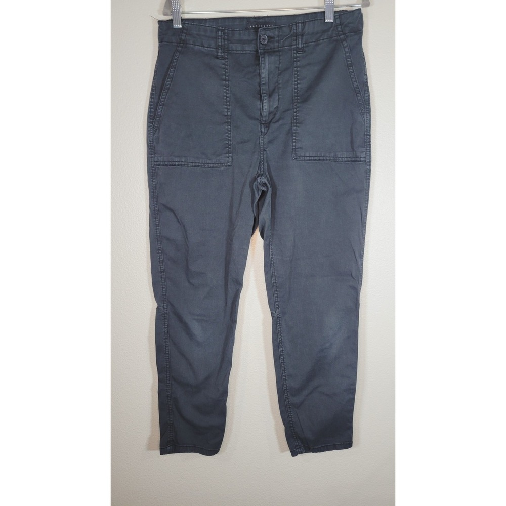 Sanctuary Utility Pants Charcoal Gray Stretch Cotton Size 10